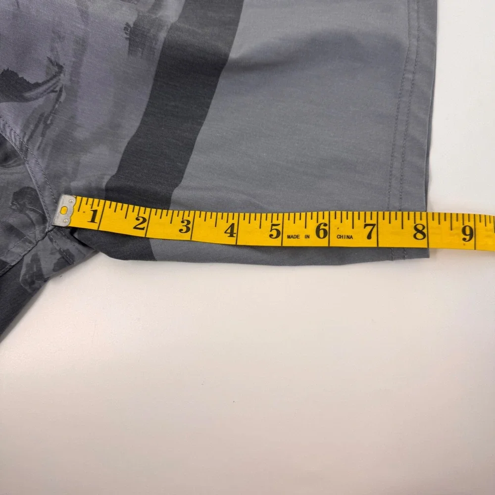 AFTCO Mens Gray Marlin Sailfish Print Fishing Board Shorts Size 36 Gray